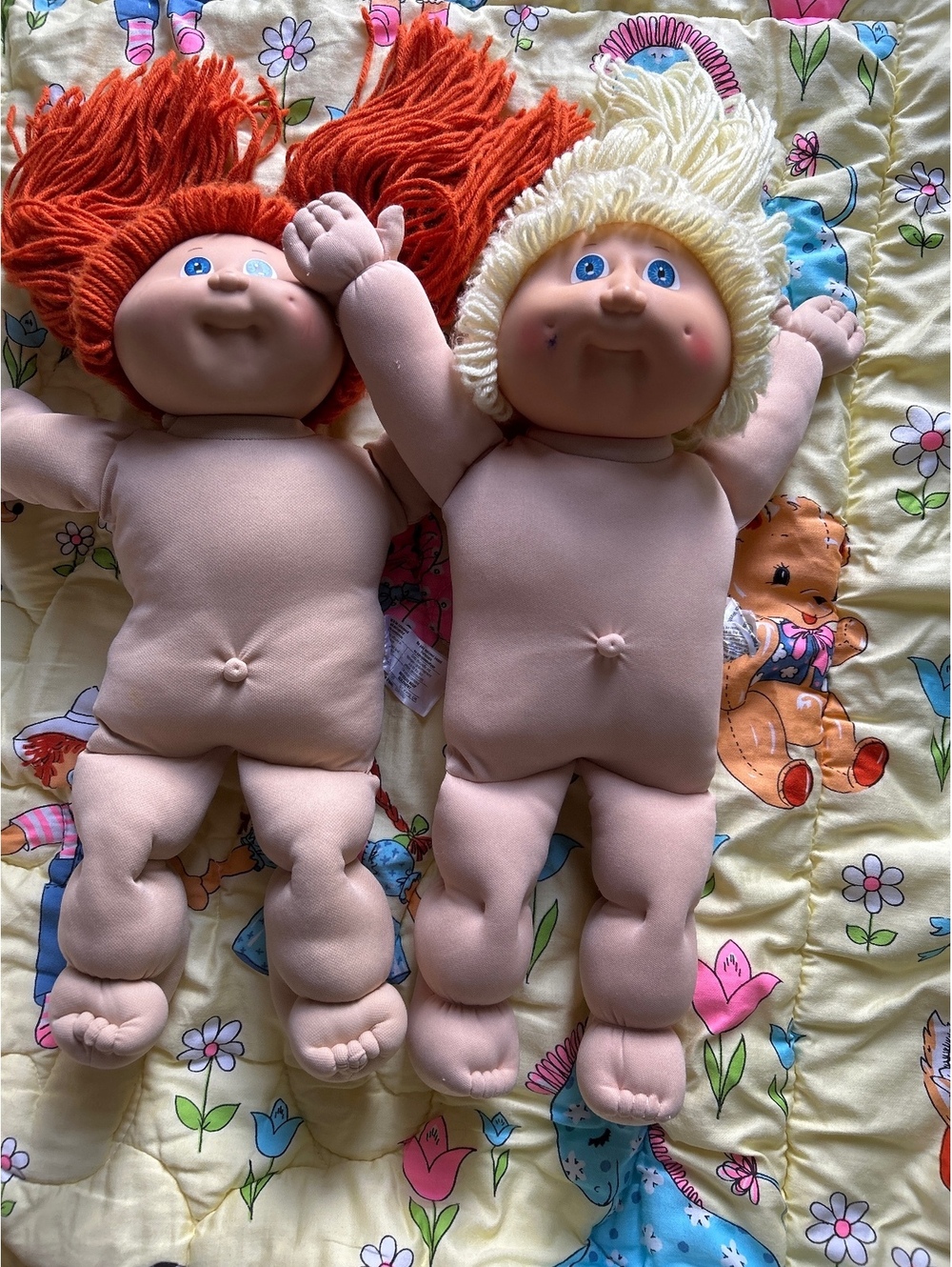Cabbage Patch Kids Dolls Set of Two Red and Blonde Hair